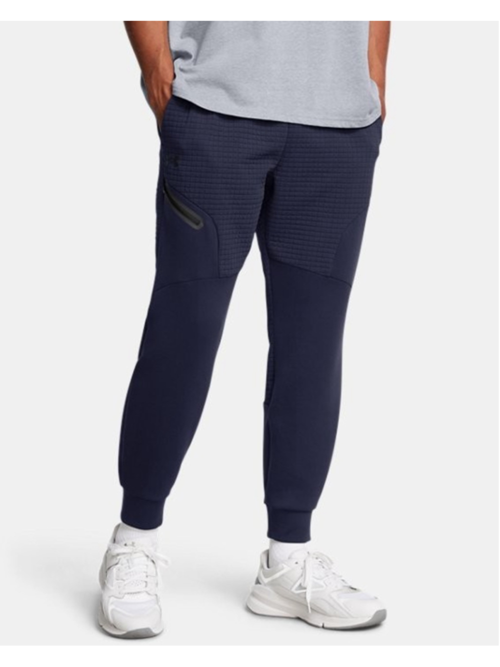 Under Armour Unstoppable Fleece Grid Joggers Men’s Size S Navy $110